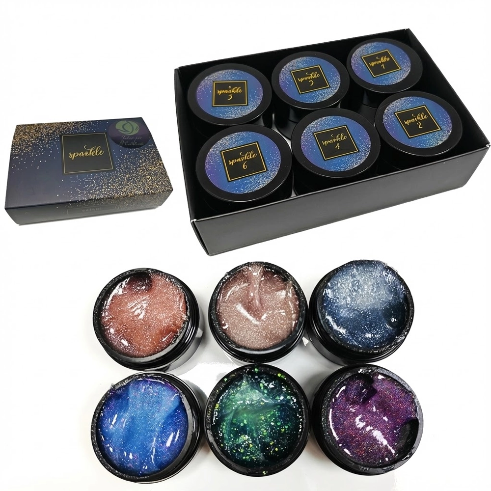 Set acrygel sparkle brillantinati 6 pezzi da 15 gr – Tuttoperlestetica