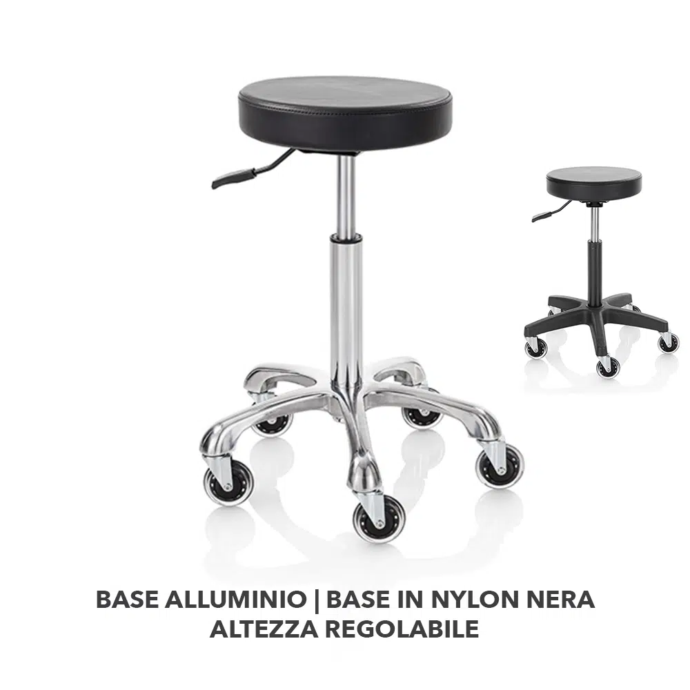Sgabello per parrucchiere Roller Pro Ideal – Comfort e praticità per il tuo salone