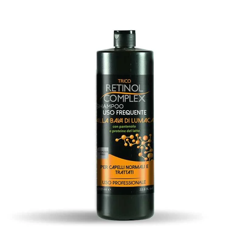 SHAMPOO ALLA BAVA DI LUMACA CON PANTENOLO E PROTEINE DEL LATTE 1000ml – TRICO RETINOL COMPLEX