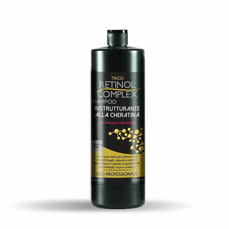 SHAMPOO RISTRUTTURANTE ALLA CHERATINA IDROLIZZATA 1000ml – TRICO RETINOL COMPLEX