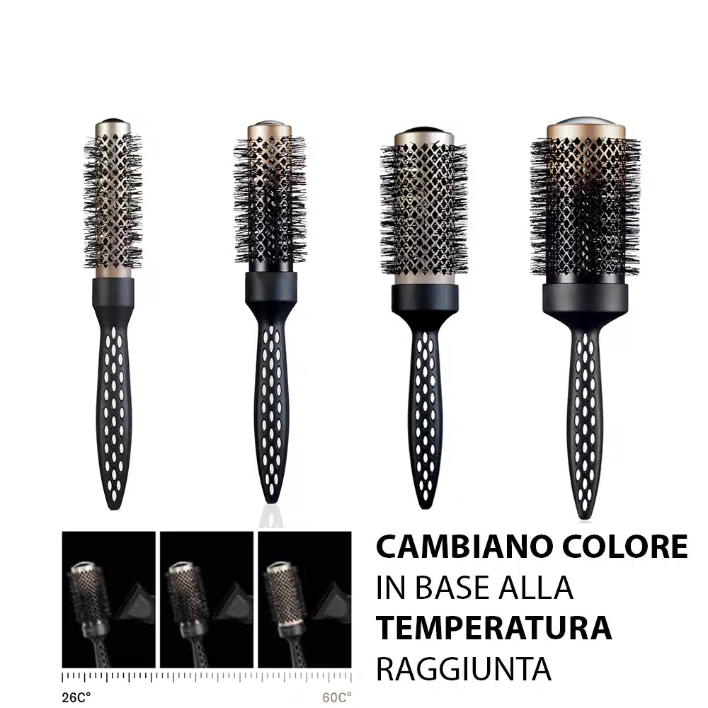 Spazzola termica in ceramica e carbonio con olio di Argan Heat Active SalonPro