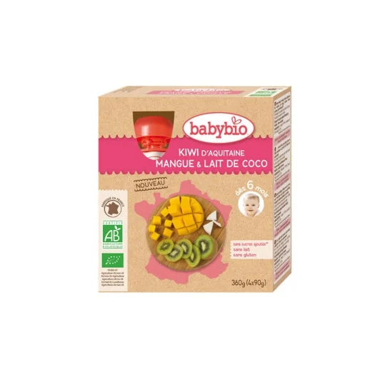 Vitagermina - Babybio zucca Kiwi Kiwi Mango Mango Latte di cocco - Doctipharma