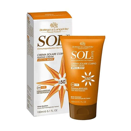 Bottega di LungaVita Sol Leon Crema solare corpo Spf50+ 150ml