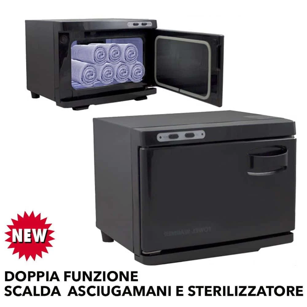 STERILIZZATORE hot cabinet SCALDA ASCIUGAMANI SCALDASALVIETTE CON OZONO 7 LT