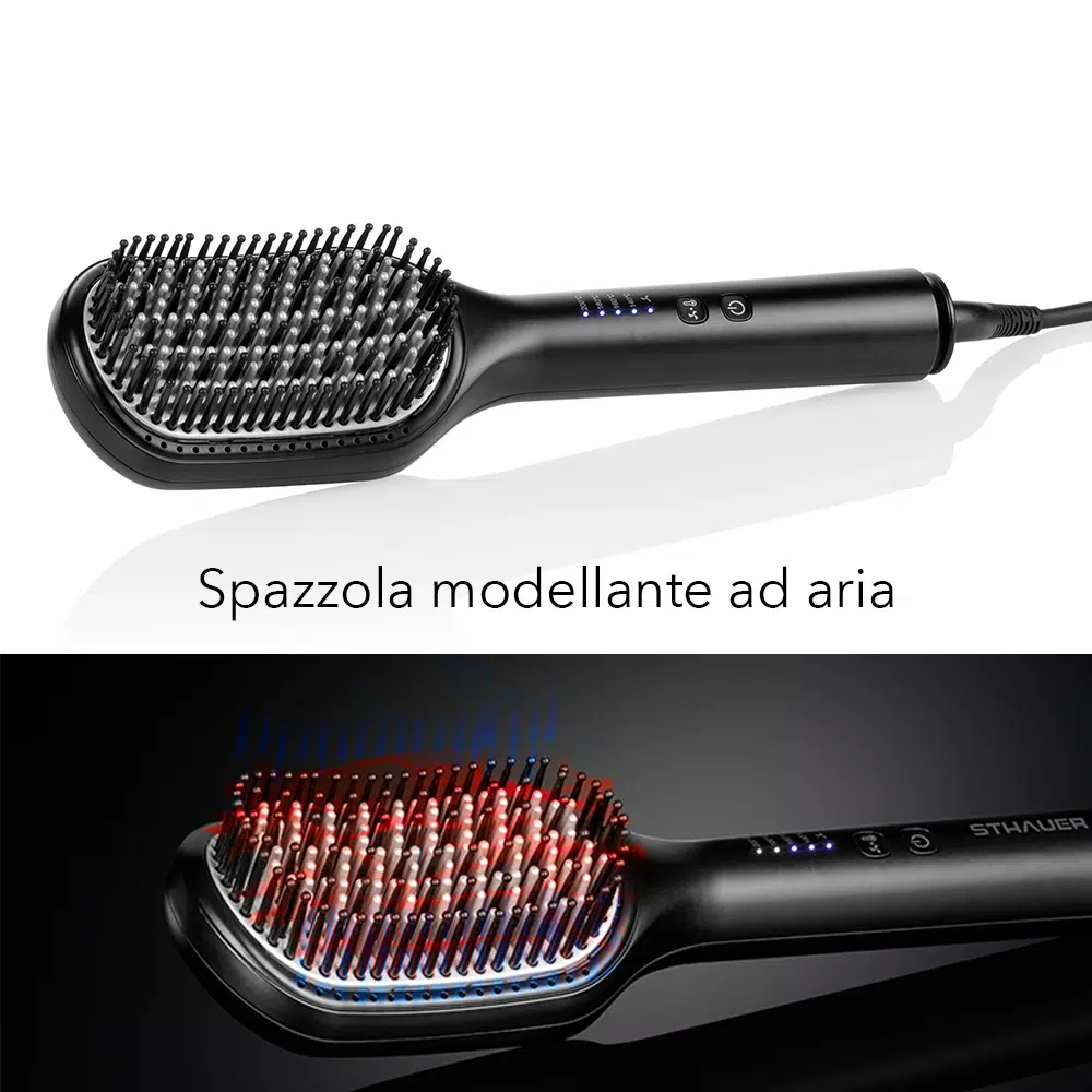 MAGIC BRUSH – Spazzola Modellante ad Aria con Tecnologia Ionica e Piatti Riscaldati