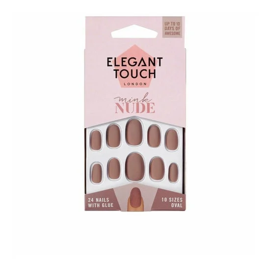 Elegant Touch Mink Nude Uñas Adhesivas 24uds