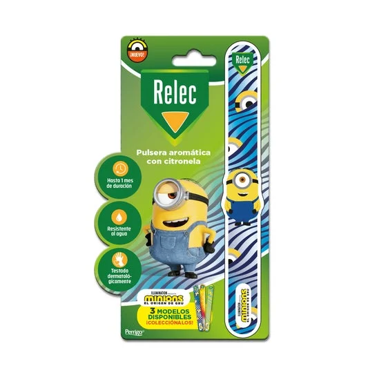 Relec Pulsera Antimosquitos Minions Estampado Azul