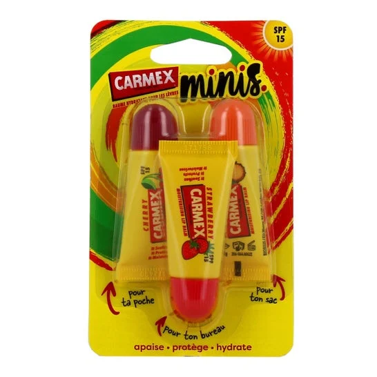 Carmex Pack Minis Bálsamo Labial 3x5g