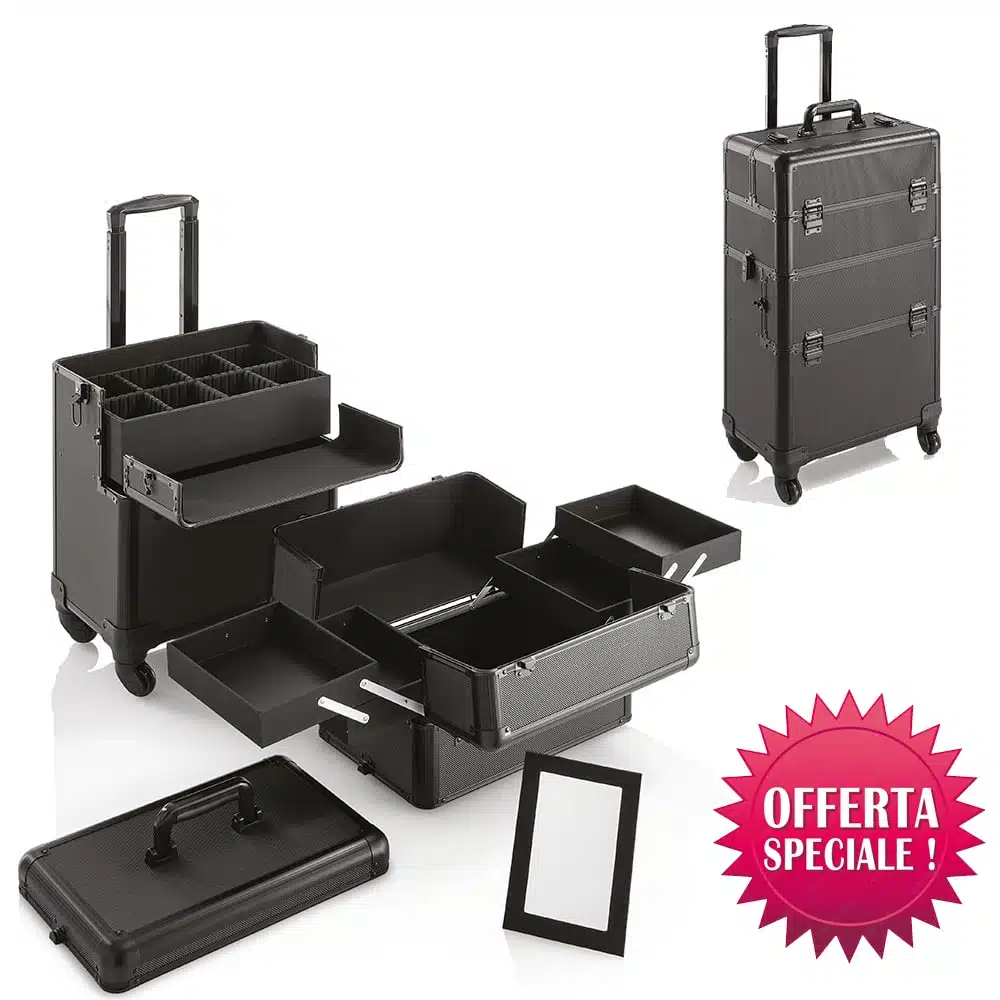 Valigia Trolley Rigido per Estetista, Make Up e Parrucchiere h75 CM