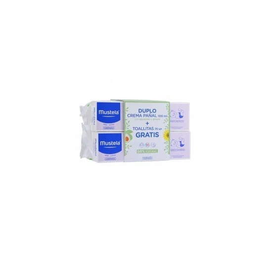 Mustela Duplo Crema Pañal 100ml + Toallitas 70 Ud