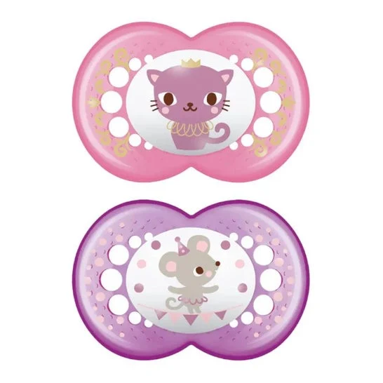Mam Baby ciuccio originale in silicone rosa +16M 2uds