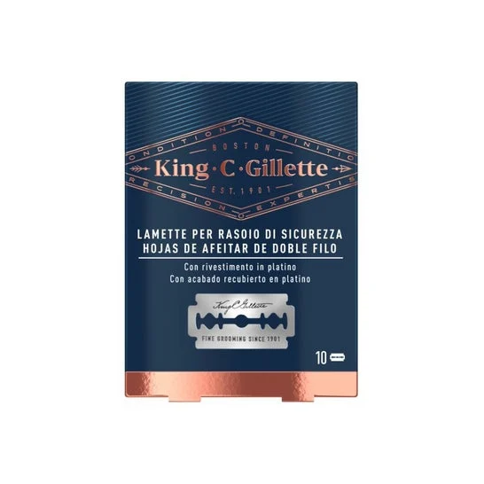 Gillette King Double Edge Replacement Blades 10 Unità