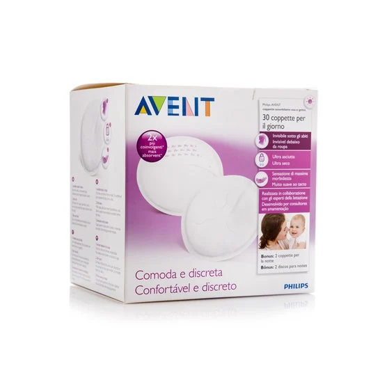 Avent coppette assorbilatte da giorno 30 pz