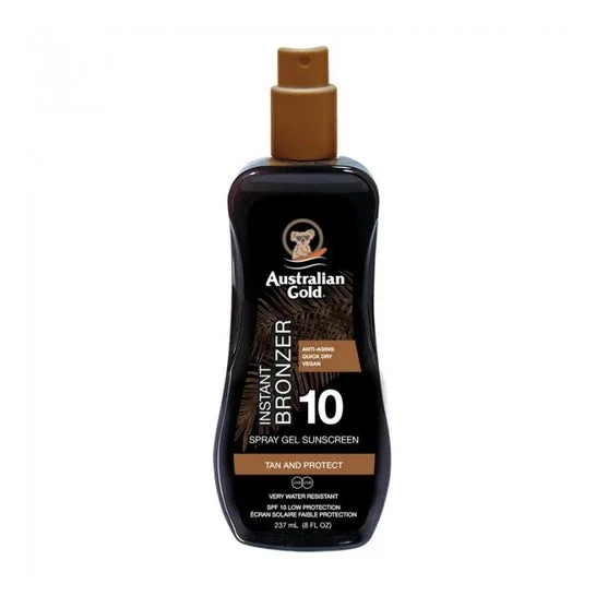 Australian Gold SPF10 con gel spray Bronzer istantaneo 237ml