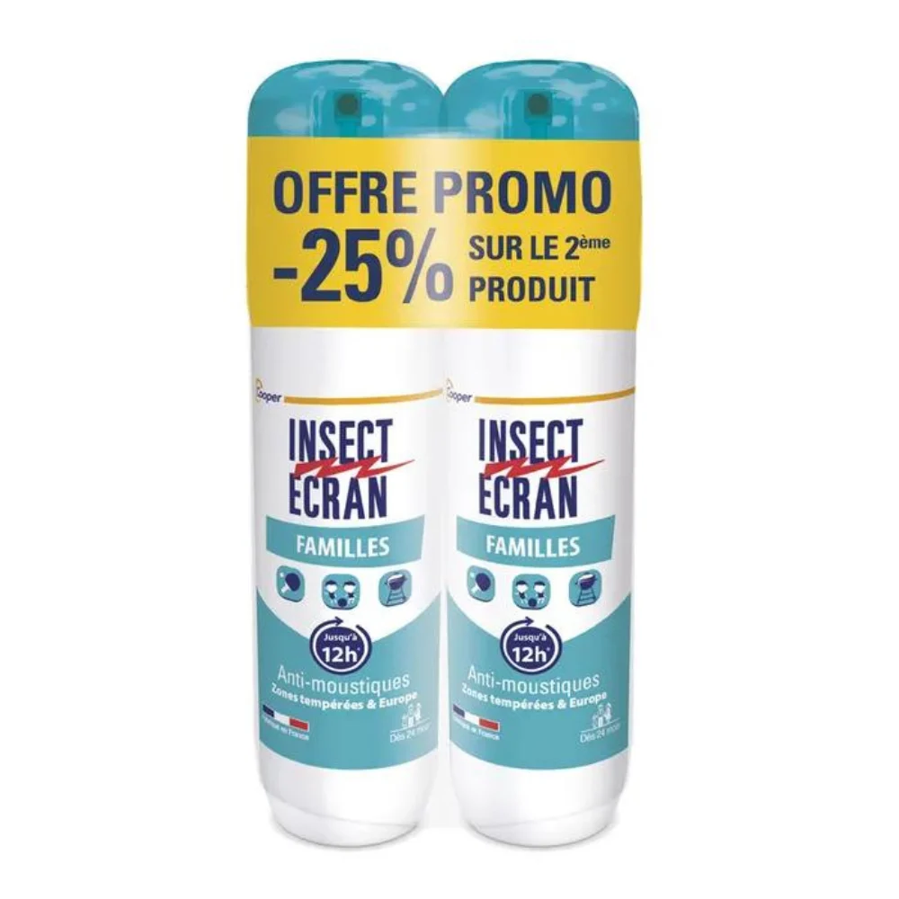 Insect Ecran Pelle Repellente Zanzare Famiglia 2x100ml