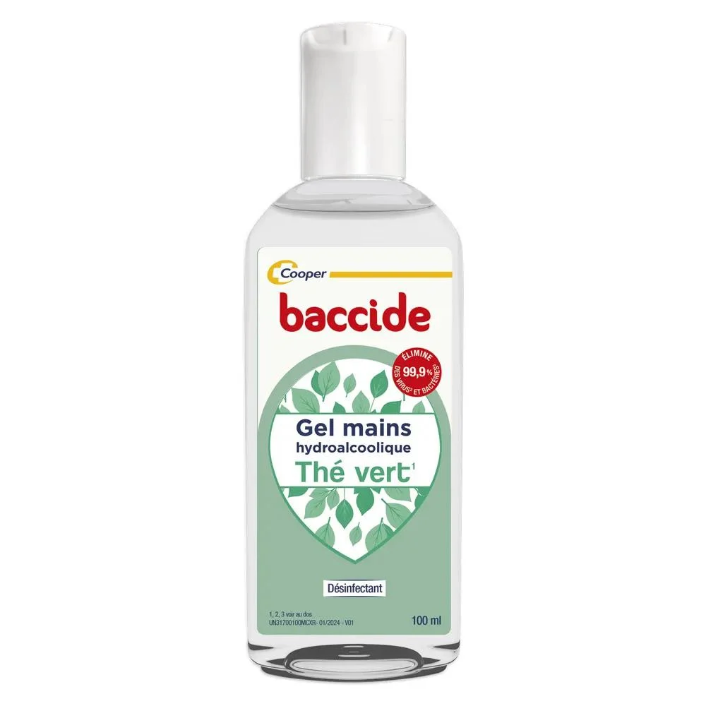 Baccide Gel Mani Disinfettante Idroalcolico Tè Verde Pelli Sensibili 100ml
