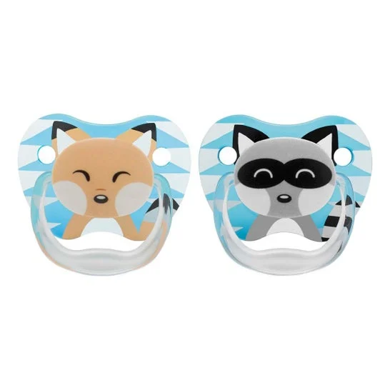 DrBrown's Prevent Animal Faces Pacifier Child Size 1 Taglia 0-6M 2 pezzi