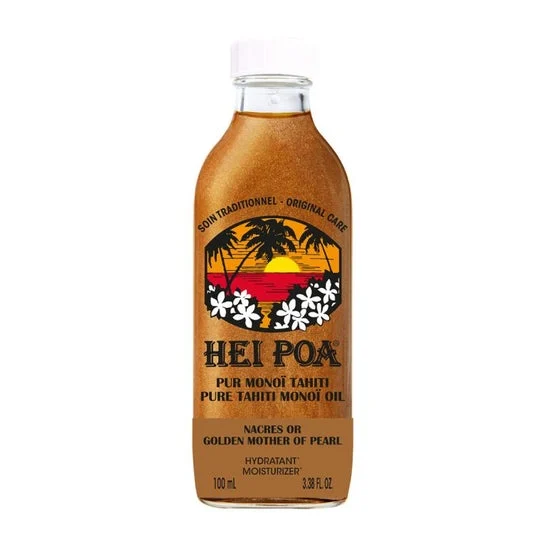 Hei Poa Pur Monoï Tahiti Oil Nacres Or 100ml