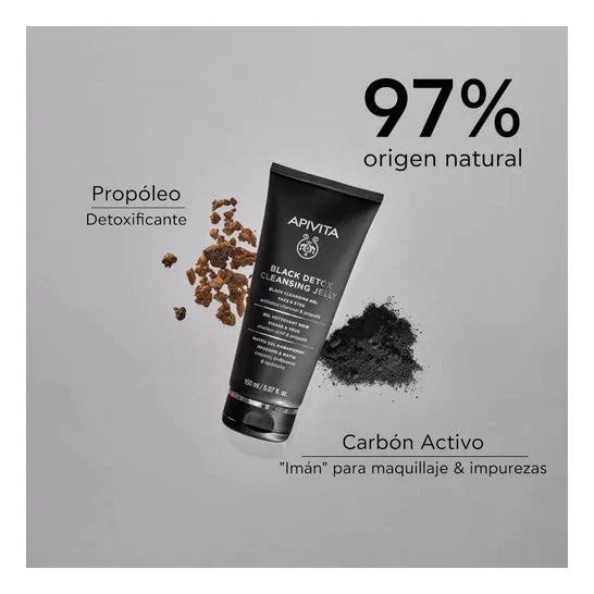 Apivita Blacj Detox Detox Jelly 150Ml Carbon Acti & Prop