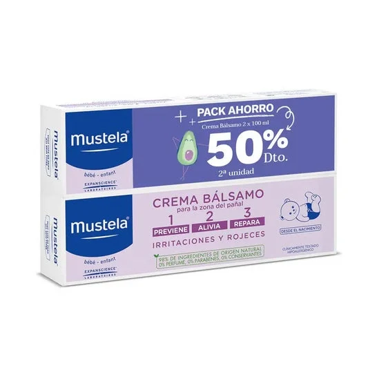 Mustela Crema Bálsamo 1 2 3 Duplo 2x100ml