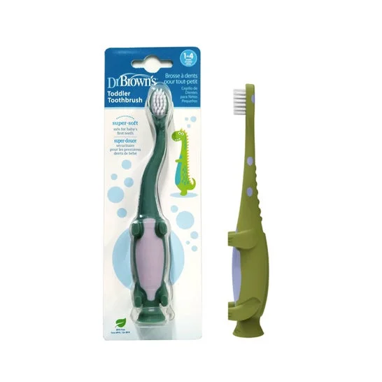 Dr Brown's Spazzolino da Denti Dinosauro Bambini 1 a 4 Anni 1 Unità
