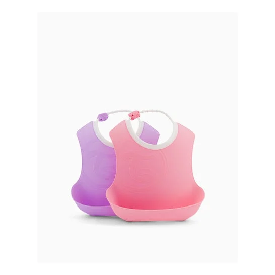 TwistShake Bavaglini Rosa e Lilla 2 Unità