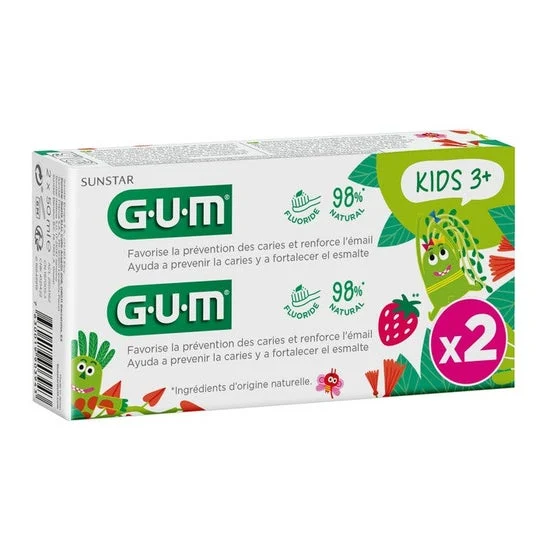 Dentifricio al fluoro per bambini 2-6 anni 2x50ml