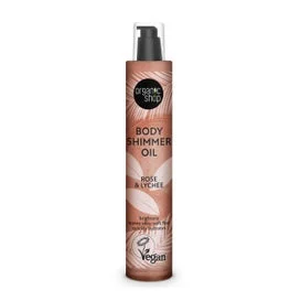 Organic Shop Body Shimmer Oil Rose Lychee 100ml