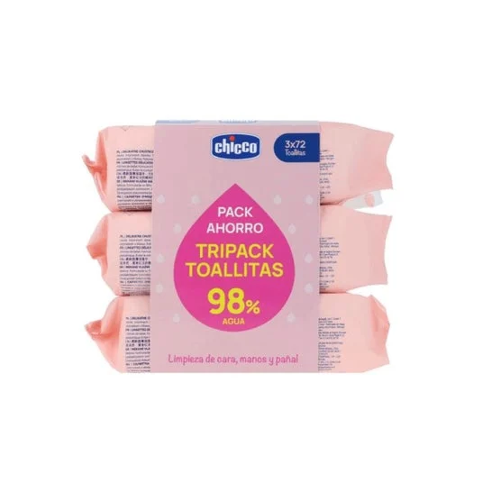 Salviette Chicco Wet Wipes 3 X 72 Wipes