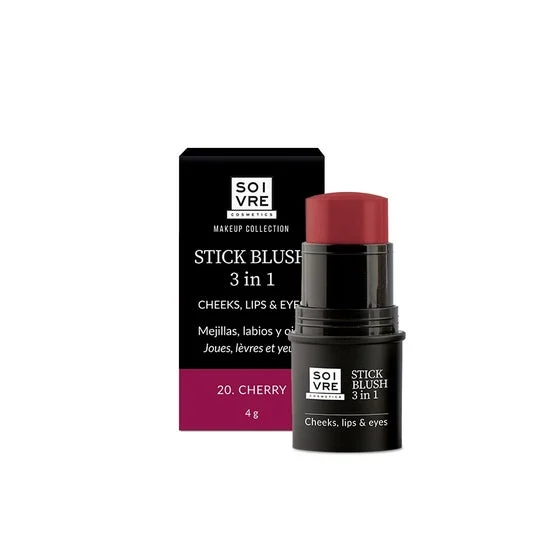 Soivre Cosmetics Blush 3 In 1 Mejillas Labios y Ojos Cherry 4g