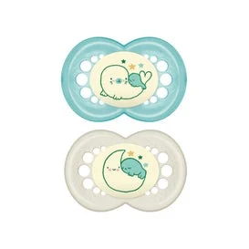 Ciuccio in silicone Mam Original Night + 16 M doppio pacchetto doppio verde