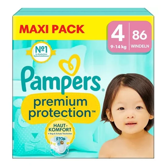 Pampers Premium Protection Talla4 9-14kg maxipack 86uds