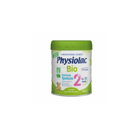 Physiolac Lait Bio 2 Formule Épaissie 800g