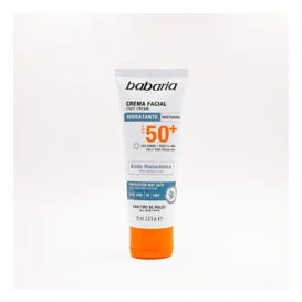Babaria Crema Facial Hidratante Spf50+ Ácido Hialurónico 75ml