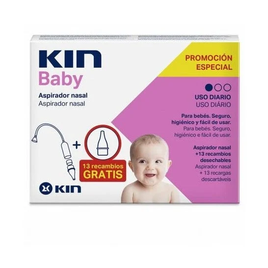 Kin Baby Aspiratore Nasale + Ricarica 14 Unità