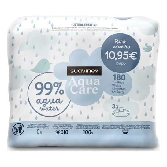 Suavinex Aqua Care Toallitas 3x60uds