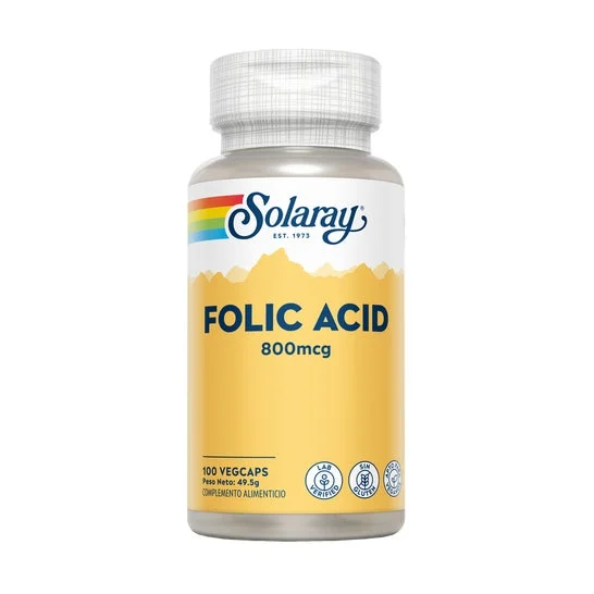 Solaray acido folico 800mg 100 capsule