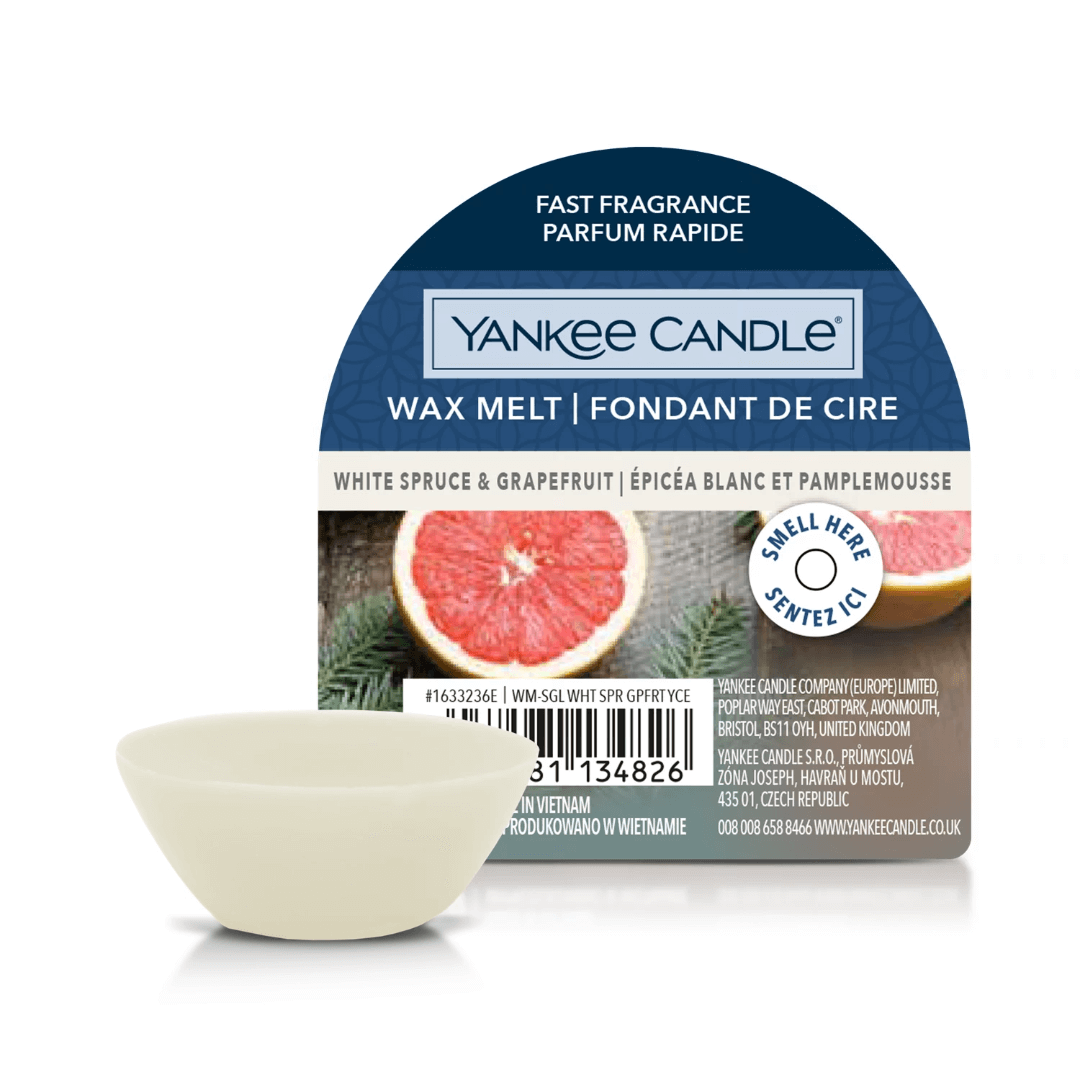 YANKEE CANDLE Cera da Fondere – White Spruce & Grapefruit