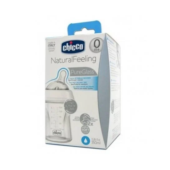 Biberon Crystal T Silicone Chicco T Silicone Chicco Natural Feeling 150ml