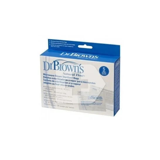 Dr. Brown 1 sacchetto di sterilizzazione a vapore a microonde 5 pezzi