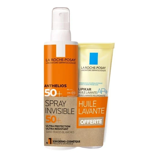La Roche Posay Anthelios Spray Invisible SPF50 200ml + Lipikar Huile Lavante AP+ 100ml