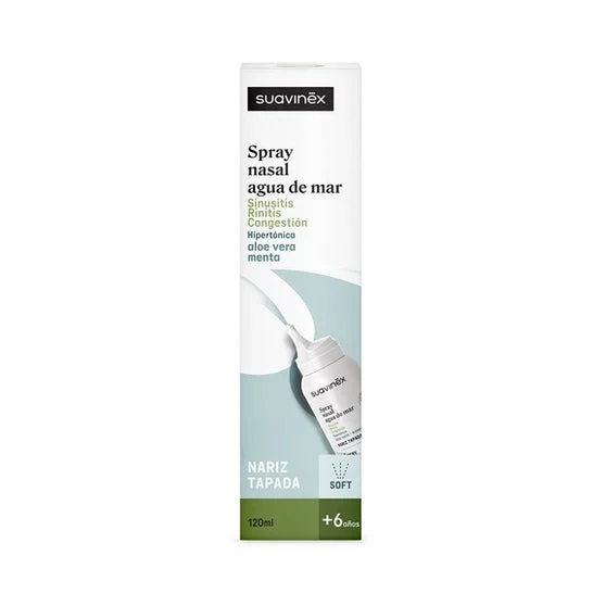 Suavinex Spray Nasal Agua Mar Aloe Vera Ment Soft +6 Años 120 ml