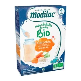 Modilac Mes Céréales Du Soir Carote Biologiche 250 g