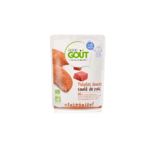 Buono ottenuto piccolo piatto di patate dolci e salmone di maiale Ds 6 mesi 190g 190g