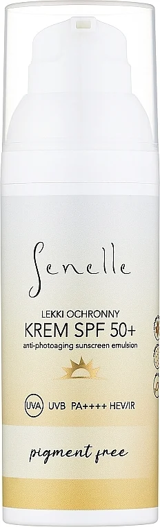 Crema solare per viso, senza pigmento