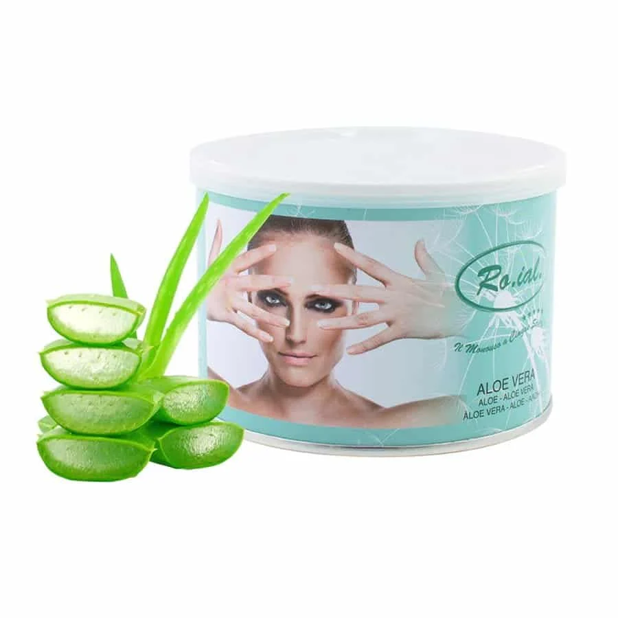 Cera Depilatoria Liposolubile Roial Aloe Vera 400 ml per Ceretta Professionale