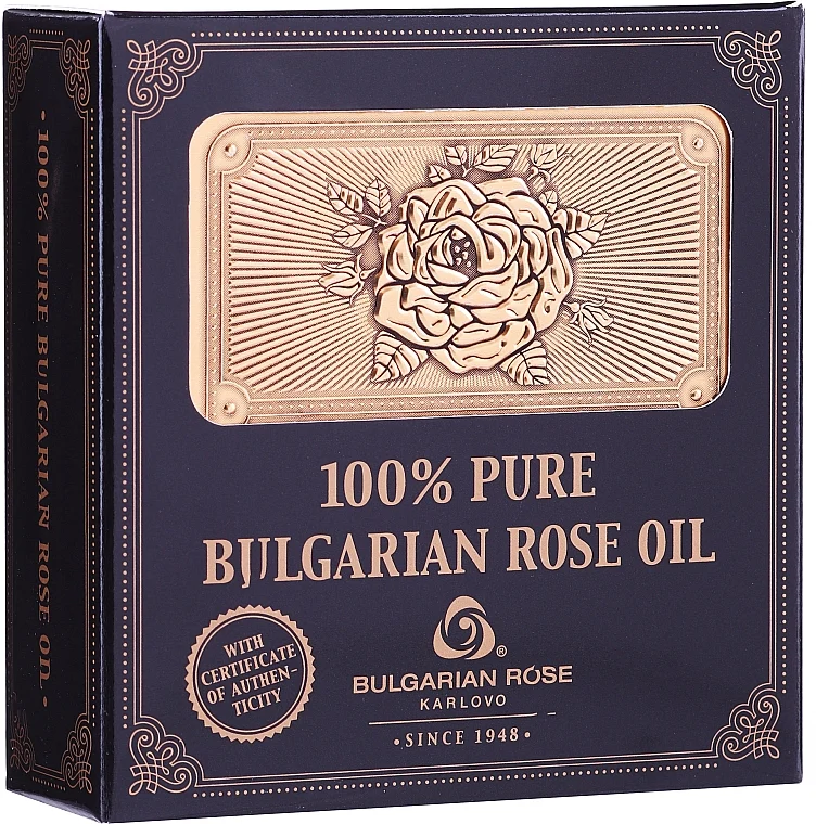 Olio naturale di rosa, in scatola di legno