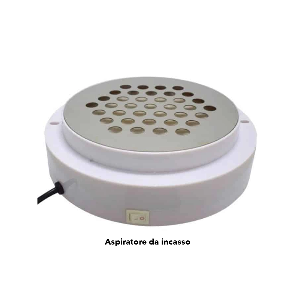 ASPIRATORE DA INCASSO TONDO CON FILTRO PER TAVOLO MANICURE PER ESTETISTA 50W