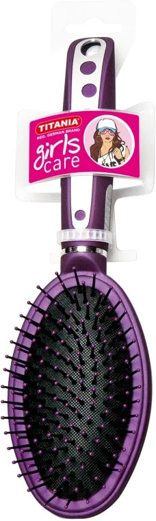 Spazzola ovale massaggiante, con setole in nylon, lilla