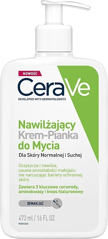 Crema-schiuma detergente viso idratante